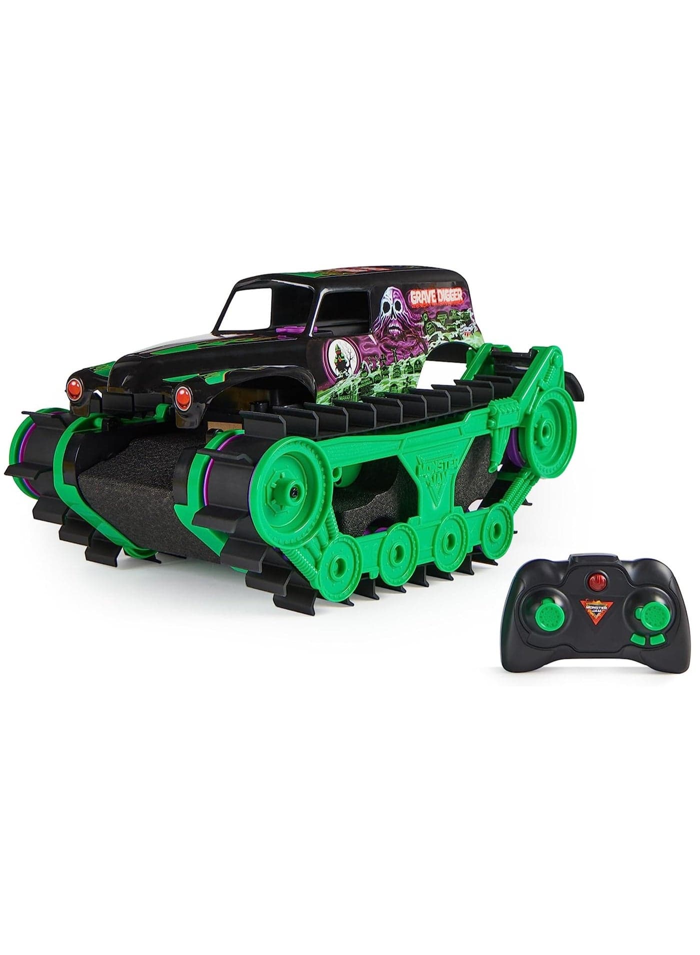 Monster Jam Grave Digger Trax Remote Control Outdoor Vehicle 1:15 Scale