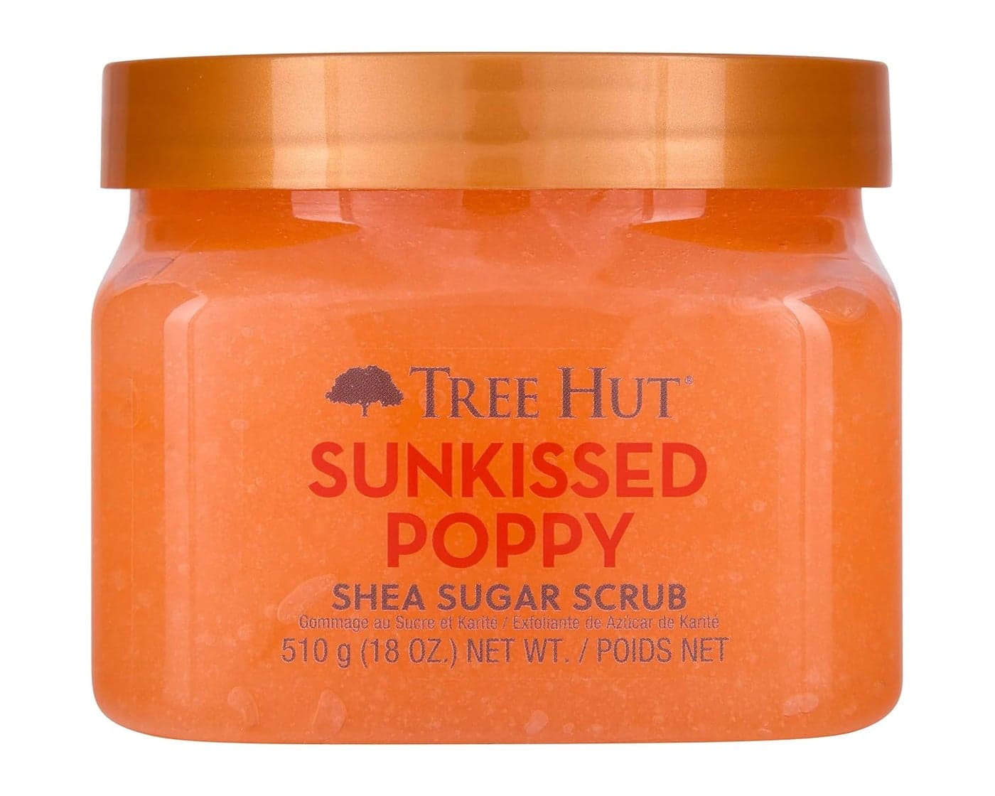 Tree Hut Sunkissed Poppy Shea Sugar Scrub Exfoliating Body Scrub Removes Dead Dry Skin for a Soft Hydrated Feel Nourishing Essential Body Care 18 fl oz