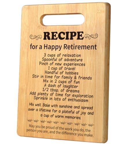 Best Retirement Gifts for Woman Men 2025, Coworker Leaving Gifts Going Away Gifts Farewell Gifts Goodbye Gifts for Coworker Friends Retired Teacher Leader Nurses, Happy Retirements Cutting Board