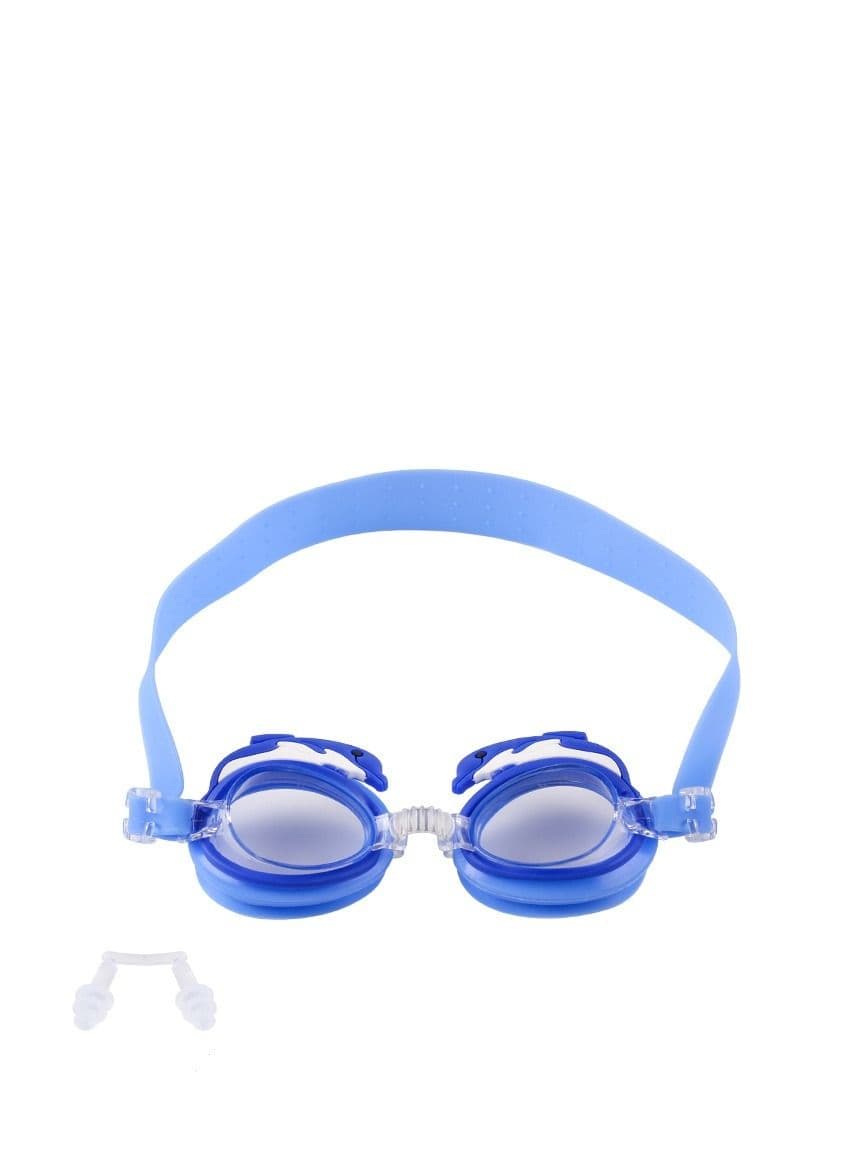 Cartoon Pattern Anti-fog Silicone Swimming Goggles With Protective Case Nose