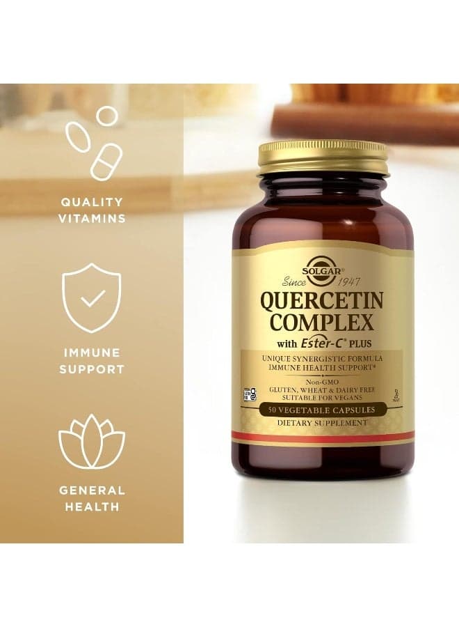 Quercetin Complex with Ester-C Plus - 50 Vegetable Capsules Packaging May Vary