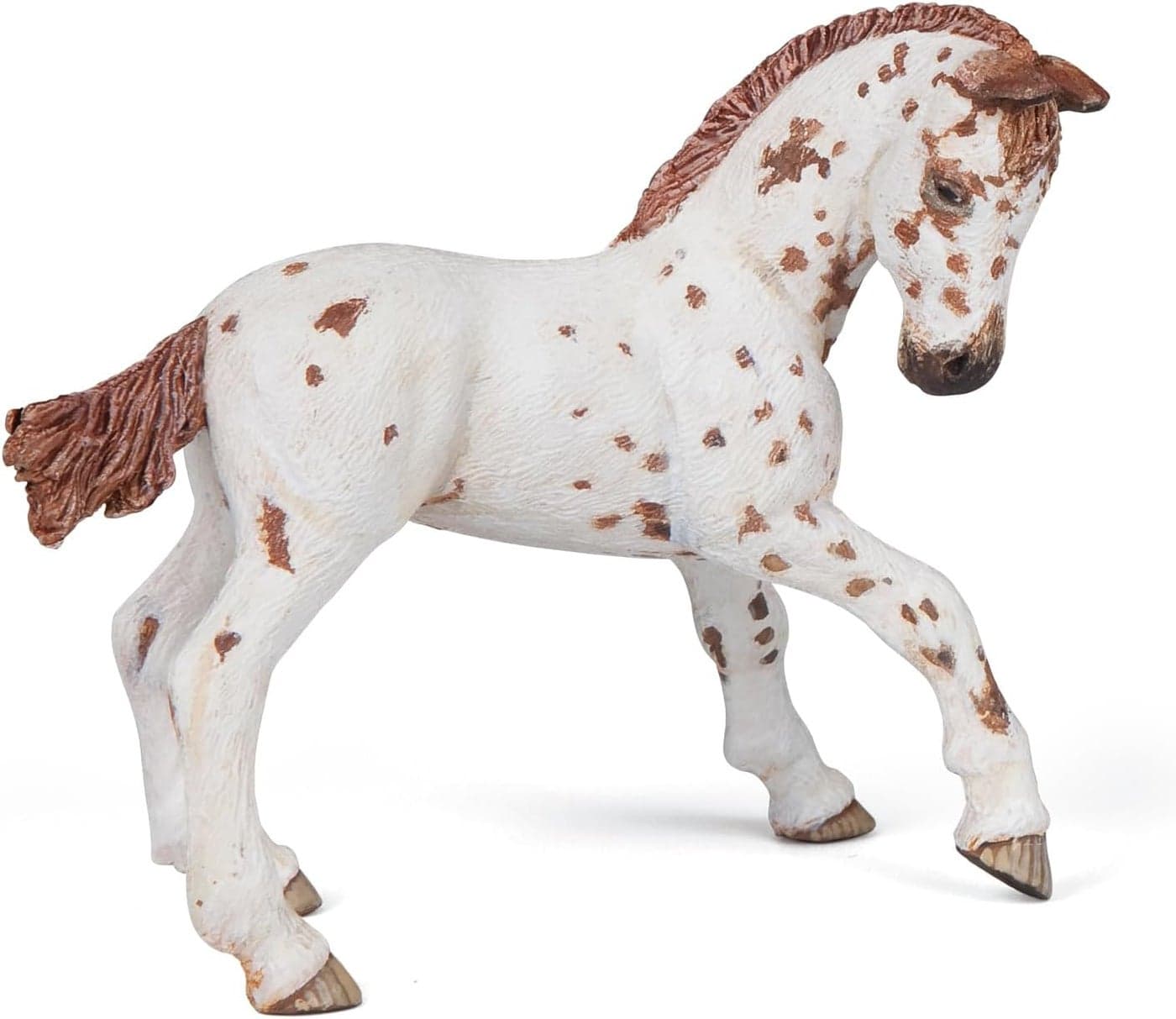 Papo HandPainted Figurine HorsesFoals and Ponies Brown Appaloosa Foal Figure51510 Collectible for Children Suitable for Boys and Girls from 3 Years Old