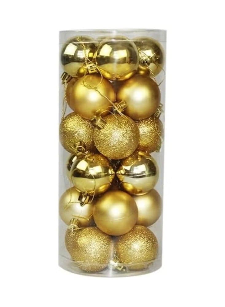 24-Piece Tree Ball Set Gold