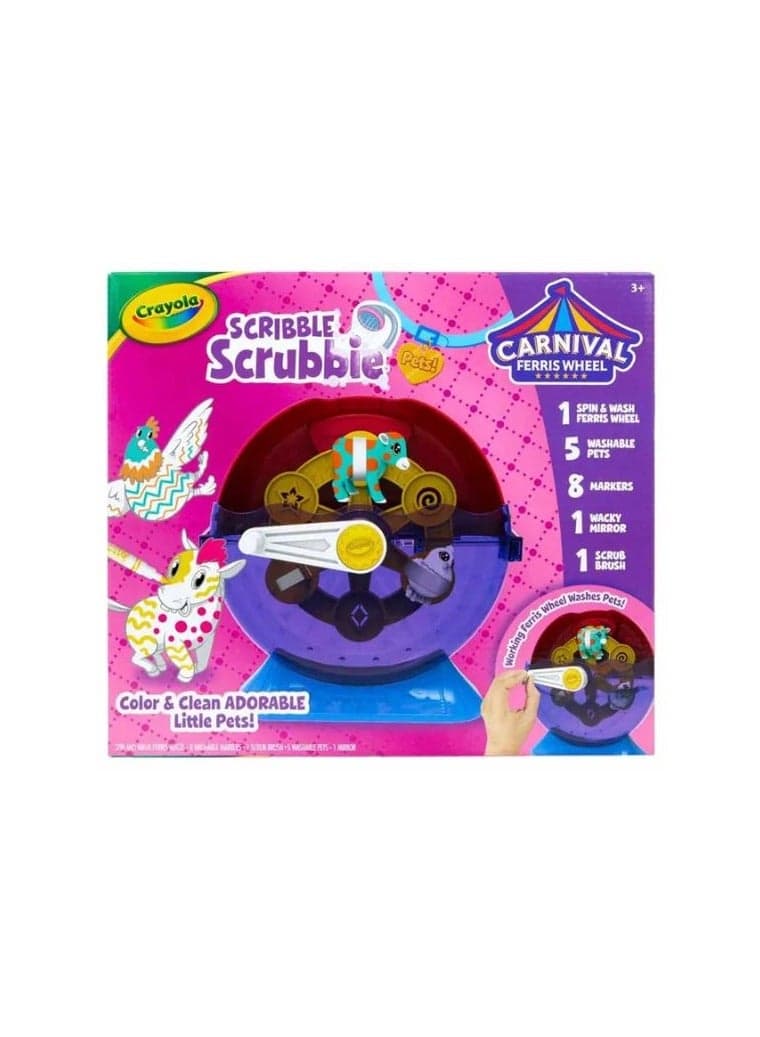 Crayola Scribble Scrubbies Pets Sping & Wash Carnival Playset