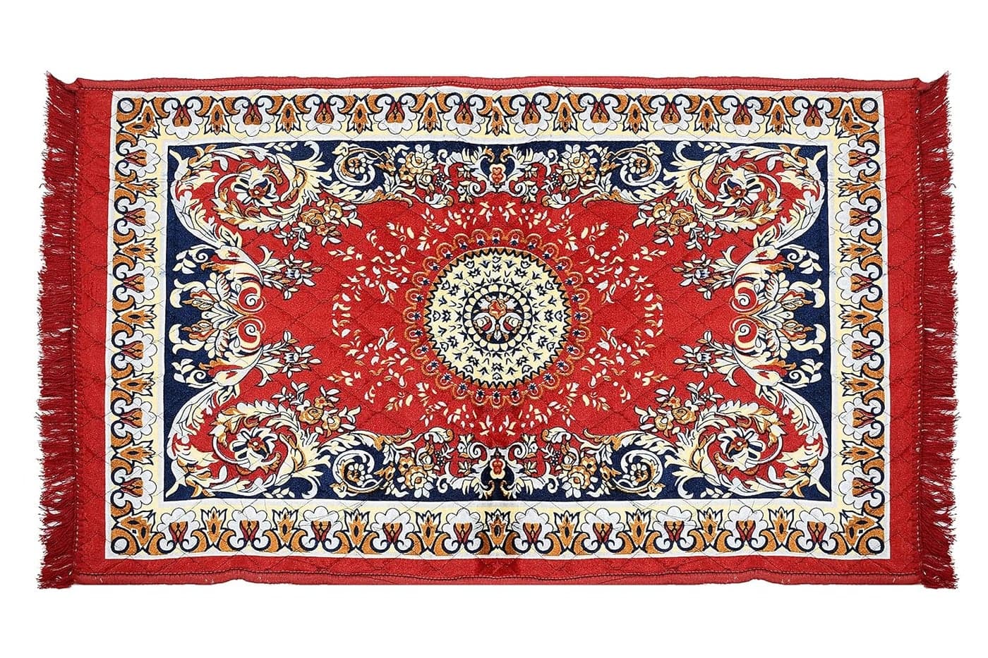 Kuber Industries Area Rugs Red Velvet Standard Rectangular 4x2 feet