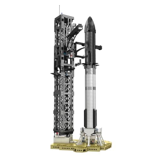 CubiMythx Starship Rocket Building Kit Collectible Space Aerospace Themed Model to Build and Display Great Gift for Birthdays Christmas and NASA Fans 1763 PCS