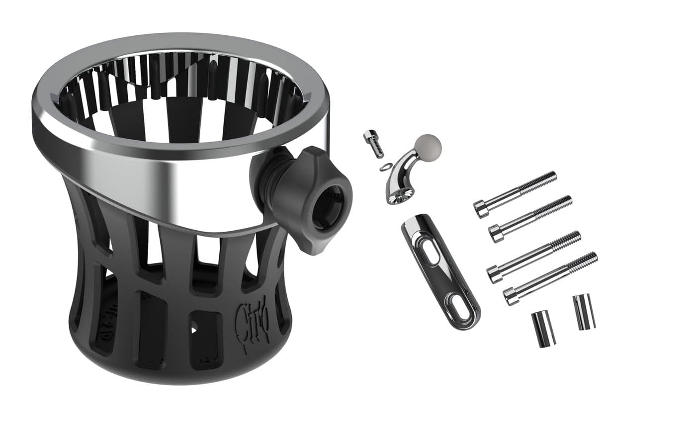 GEN 2 Drink Holder with Perch Mount Chrome Drink Holder with Chrome Mount