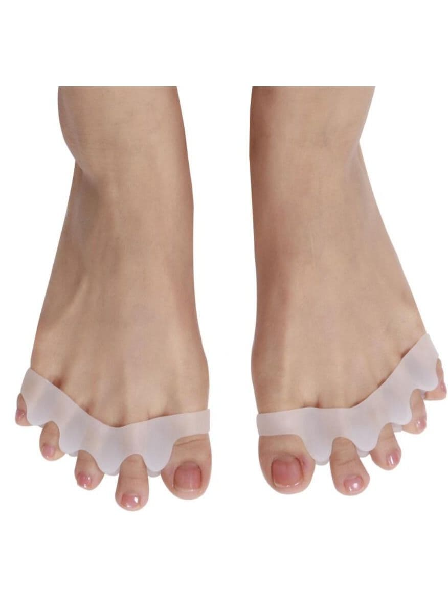 Gel Toe Separator,Bestrice Toe Spacers Rubber Toe Stretchers Used for Sports Activities, Yoga Practice & Running for Men and Women Bunion Pain Relief Toe Straightener Achilles Stretcher (1 pair)