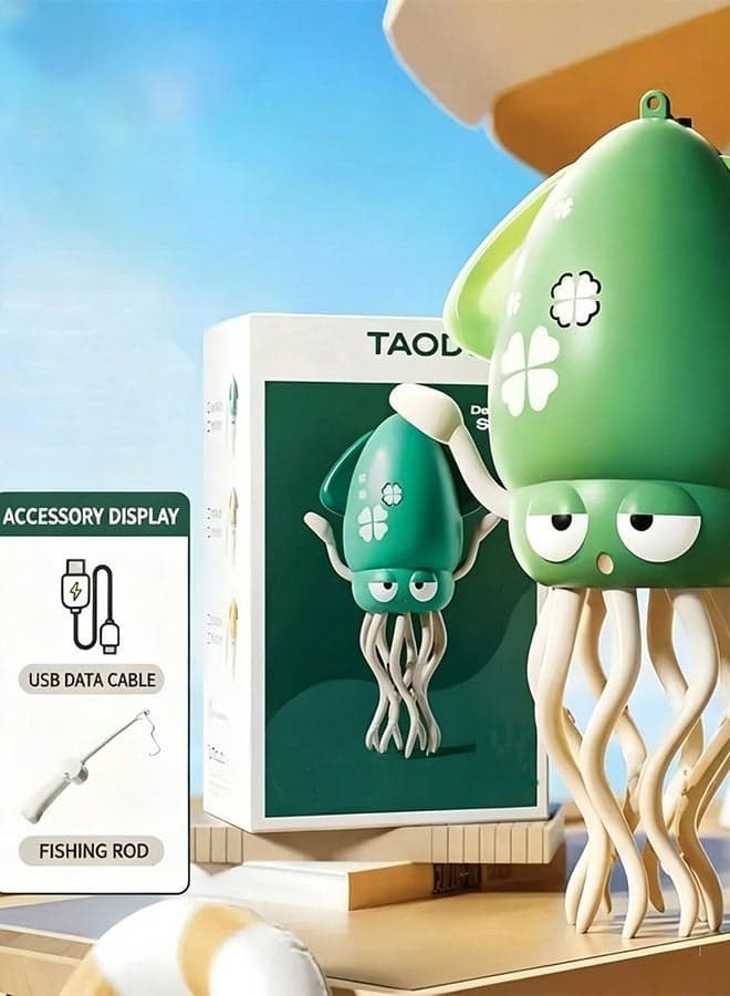 Dancing Squid Baby Toy, Electric Crawling Octopus Tummy Time Toy, Rechargeable Magic Dancing Music Squid Baby Toys for 3+ Year Old Kids Boy Girl Birthday Gifts