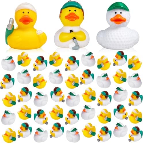 Deekin Rubber Ducks 2 Inch Bulk Sport Party Favors for Team Events Decorations Birthday Party Supplies Club Player Gift48 PcsGolf Player