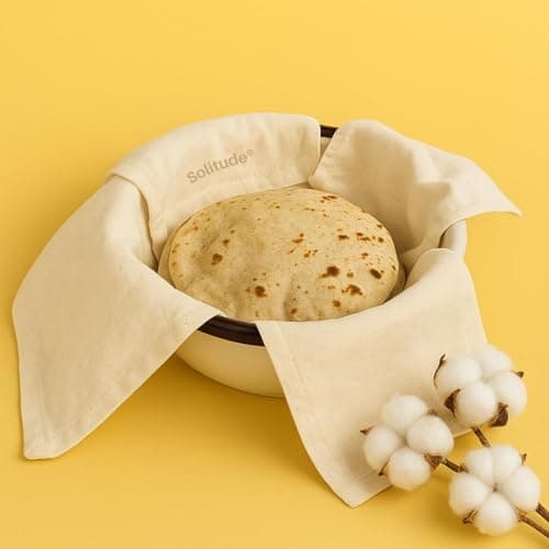 Solitude Pack of 2 Cotton Roti Clothes Wrap with Flaps, Double Layer Cotton Cover for Chapati, Hot Case, Traditional Style Kitchen Chapati Wrap, Kitchen Roti Cover for Tiffin