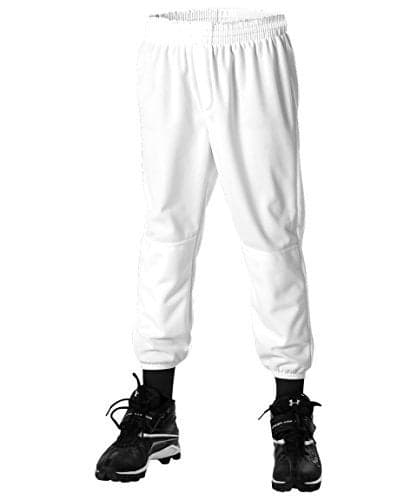 Alleson Athletic Unisex-Adult Pull on Baseball Pants, White, Medium