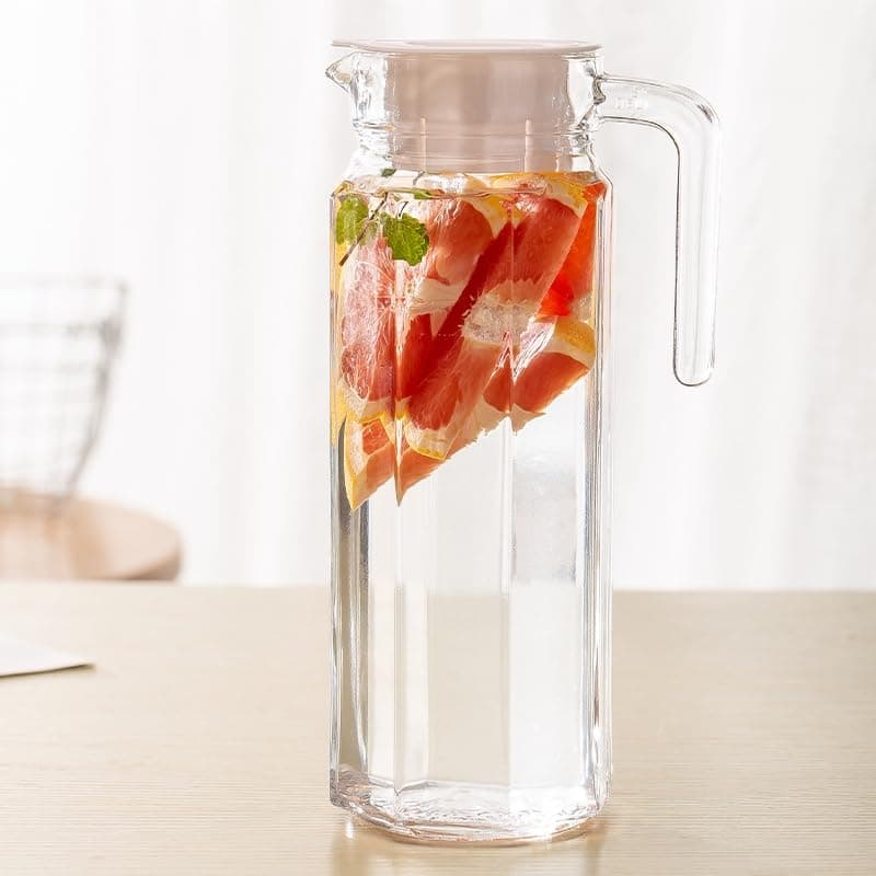 Wringo 12 Litre Glass Iced Drink Dispenser with Spout Tap Lid Set of 2 1200ML Cold Beverage Jug Dispenser for Beer Water Cocktails Detox Drinks More Perfect for Parties Events WA09