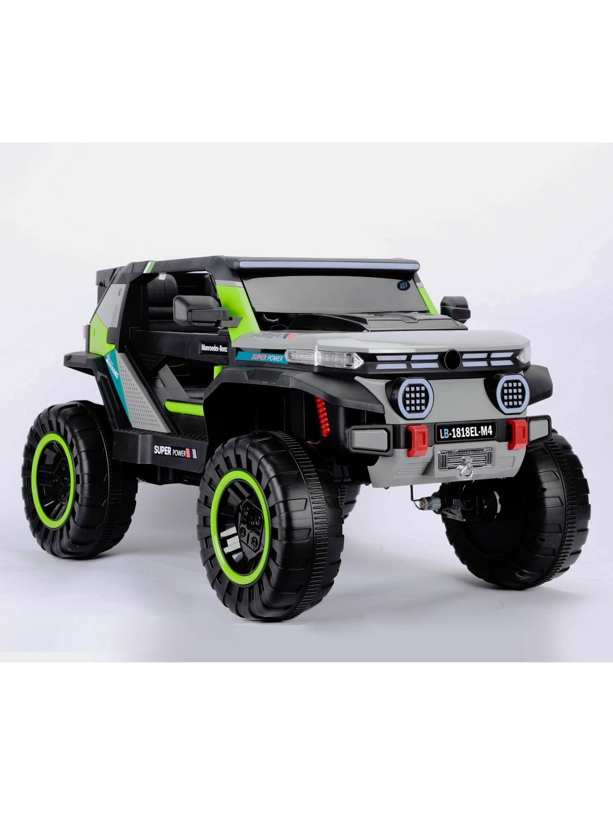Lovely Baby Kids Powered Ride-On Jeep LB 1818EL – Remote Control, Leather Seat, LED Lights, EVA Wheels, 4 Motors – Electric Ride-On Car for Kids Up to 6 Years