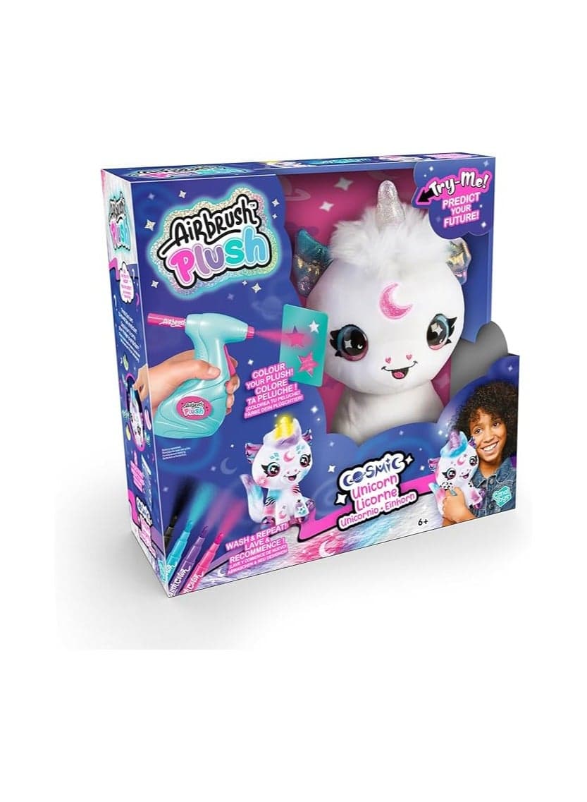 Airbrush Plush – Cosmic Unicorn | Customizable Fabric Toy with Real Airbrush & Chalk Pens