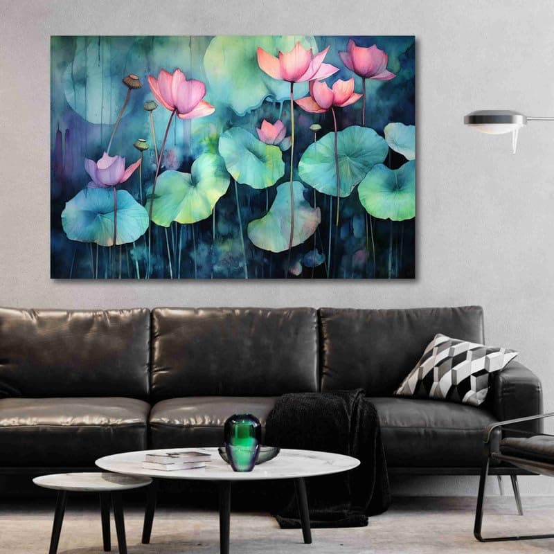 SAF paintings Unframed Rolled Art PrintAbstract Floral Canvas Wall Art Print for Home Dcor And OfficeUnframed canvas Painting For Wall decorHome wall and Office Interior CR153
