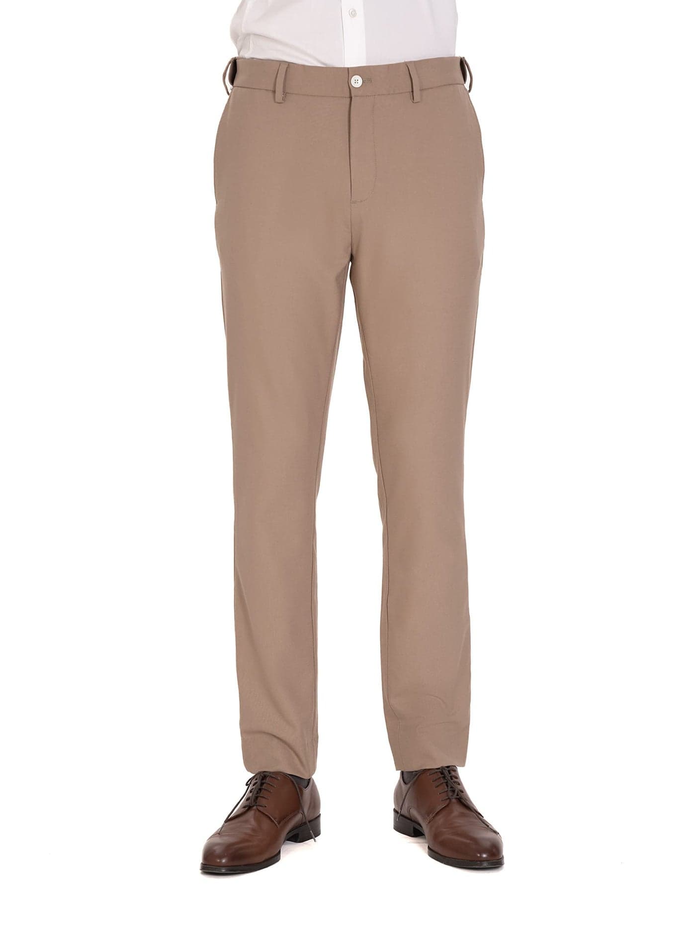The Pant Project Luxury PV Lycra Stretchable Khaki Formal Pants For Men | Stylish Slim Fit Men'S Wear Mid Rise Trousers for Office Or Party | Mens Fashion Dress Trouser Pant, 30