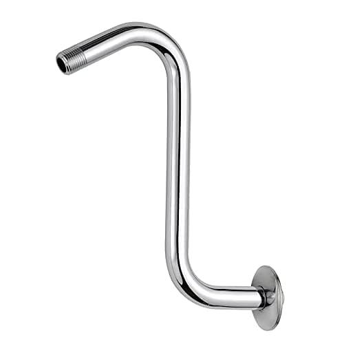 ZM 10-inch "S" Shaped Shower Arm for Shower Head Extension with Flange