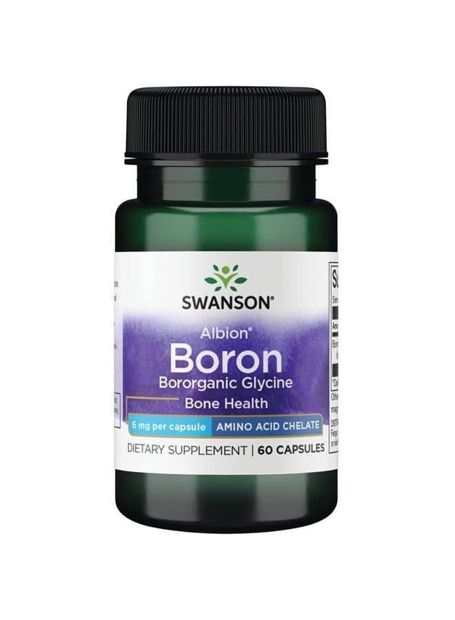 Boron from Albion - Boroganic Glycine Supplement Supporting Joint Health & Bone Health - High Absorption Formula May Support Overall Balance - (60 Capsules, 6mg Each)