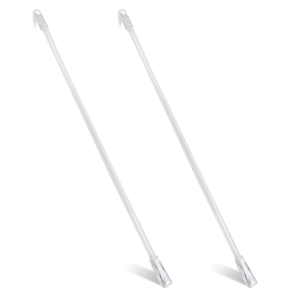 2 Pieces 12 Inches Blind Wand Window Blind Tilt Rod Vertical Wand Control Handle Stick Clear Blind Tilt Wand Replacement with Hook and Grip Blinds Opener Accessory