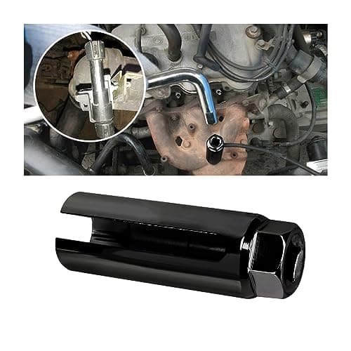 BELOMI Oxygen Sensor Socket with Side Wire Cutout, 3/8 Inch Drive x 0.39 Inch (12mm) 6-Point fits All Vehicle O2 Removal and Installation, 65 Mn Steel Universal Puller Oxygen Sensor Socket (Large)