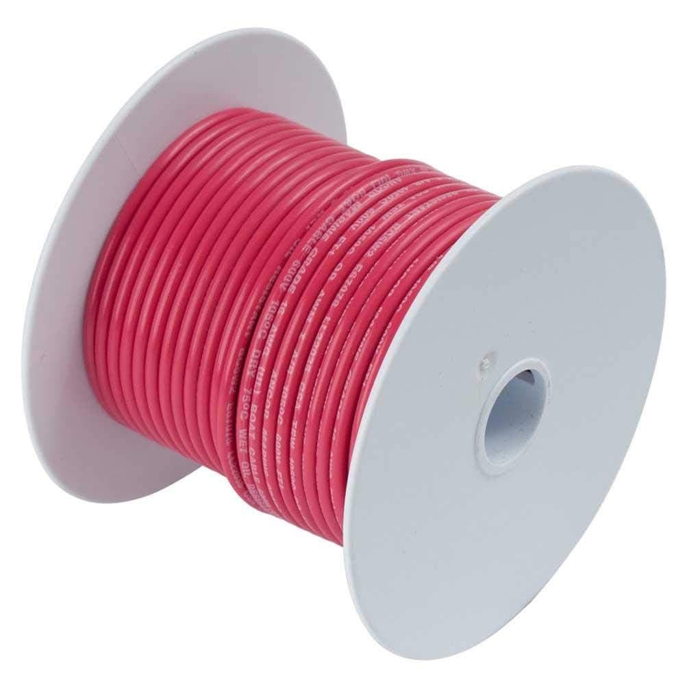 Ancor 108802 Marine Grade Electrical Primary Tinned Copper Boat Wiring 10Gauge Red 25Feet