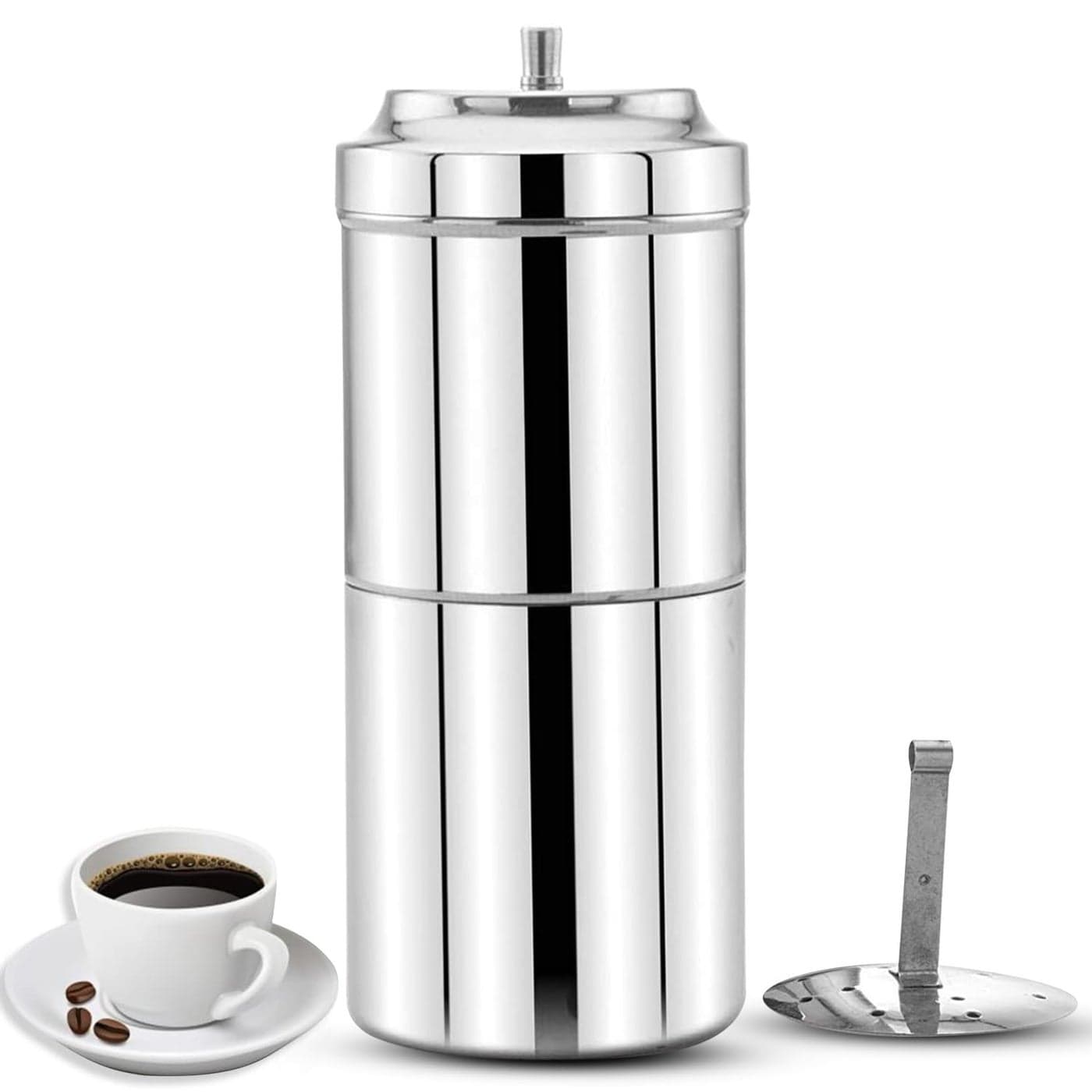 AADHIK Stainless Steel Filter Coffee Maker Big Size68 cups 400 ml