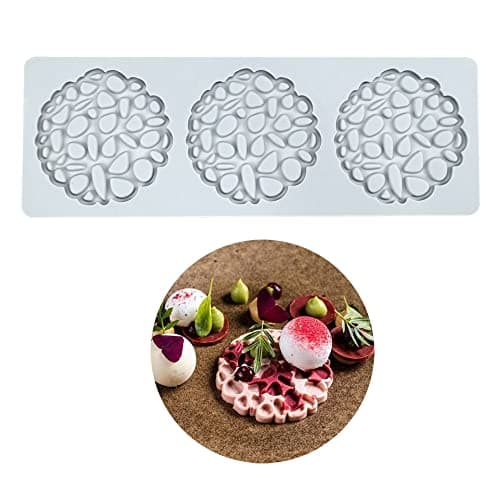Silicone Molds 3D Hollow Leaf Chocolate Molds Honeycomb Bee Candy Mold Flower Pattern Fondant Mold Cake Topper Sugar Craft Decoration M_Flower_1008 352 02inch
