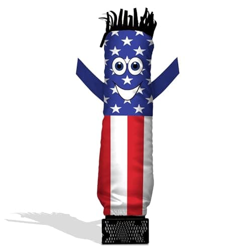 LookOurWay Air Dancers Mini Inflatable Tube Man Set 29 Wacky Waving Inflatable Tube Guy with Blower for Desktop Advertising American Flag