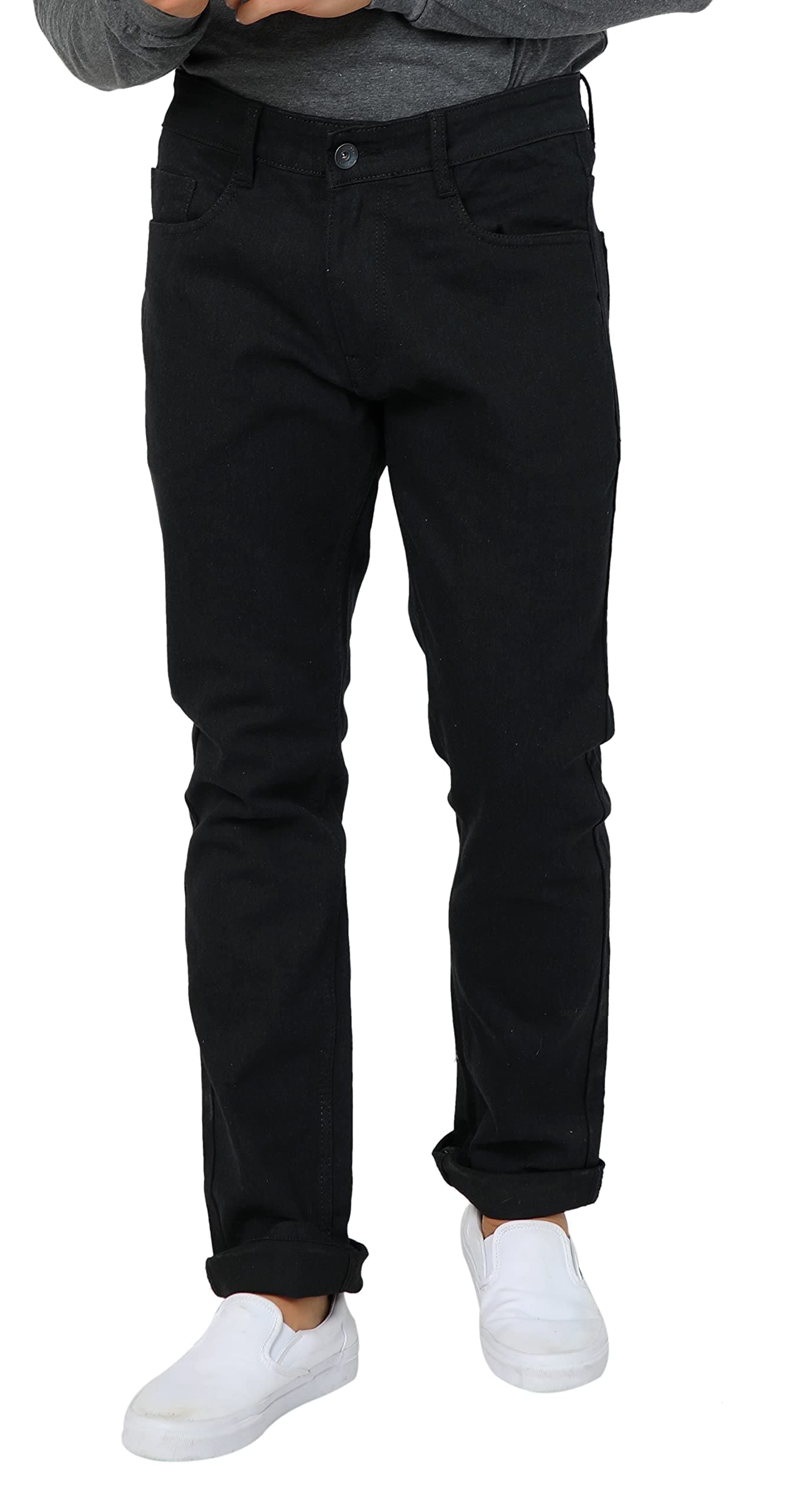 Ben Martin Men's Slim Fit Stretchable 32 Size Black Cotton Denim Jeans Pant for Men, JJ3-23