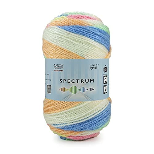 Ganga Spectrum Hand Knitting Yarn (Multicolor_814201) (200Gms) - Wool