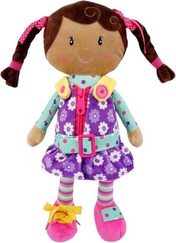 Snuggle Stuffs Sugar Snap Plush Learn to Dress Doll for Toddlers 15 Gifts for 2 Year Old Girls