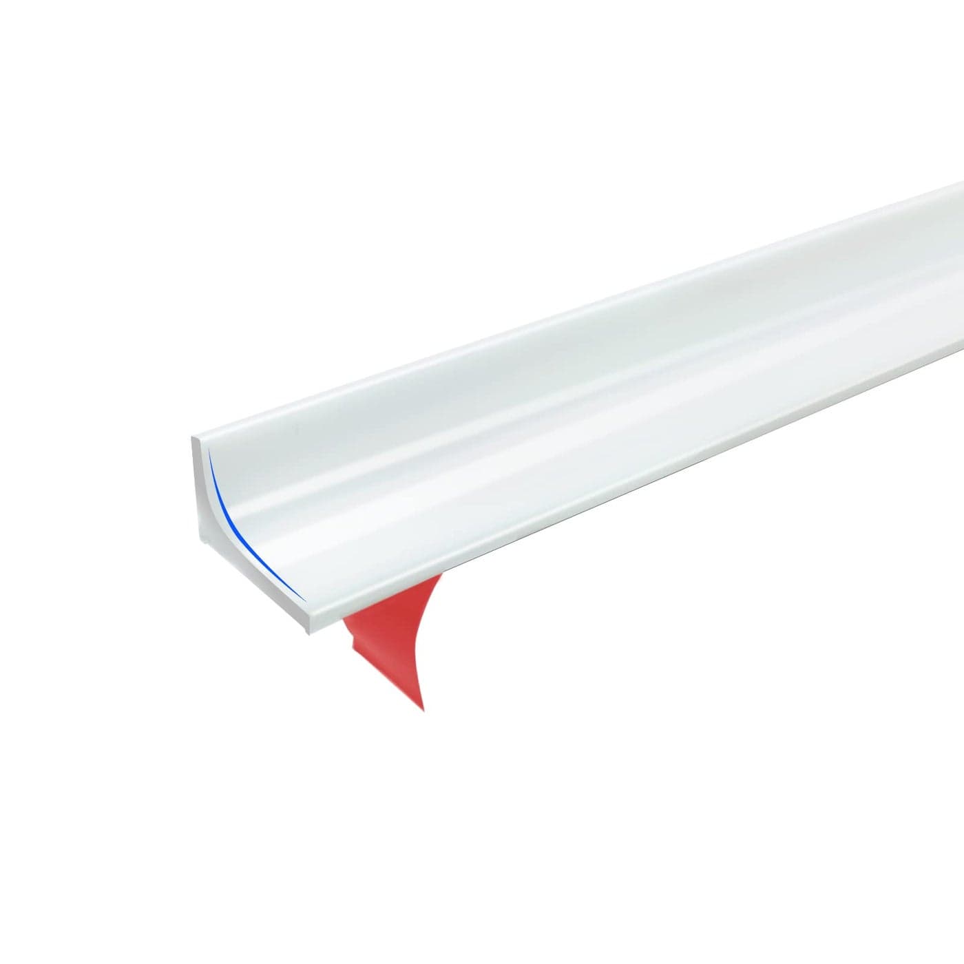 KLYWUN 39inch Shower Threshold Water Dam Keep Water In Shower or Countertop Dry Apply Toapply To Countertop Shower Bathroom Bathtub Self Adhesive Caulk Seal Strip Edge White