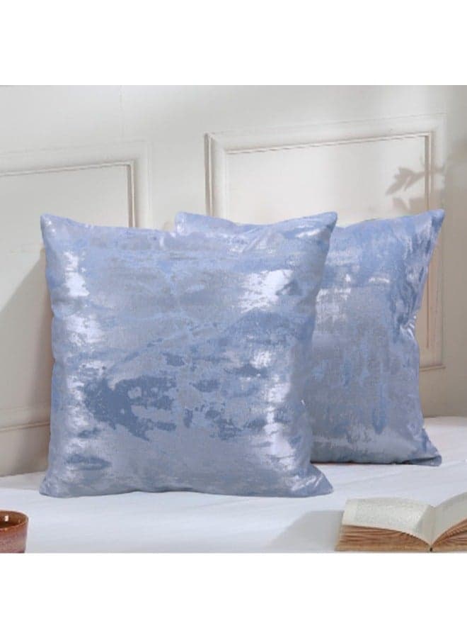 Tranquil Twilight Grey 16x16 Inch Decorative Cushion & Cushion Cover-Set of 2