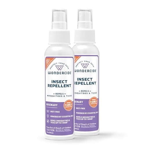 Wondercide - Mosquito, Tick, and Insect Repellent with Natural Essential Oils - DEET-Free Bug Spray and Killer - Safe for Family - Rosemary 2-Pack of 4 oz Bottle