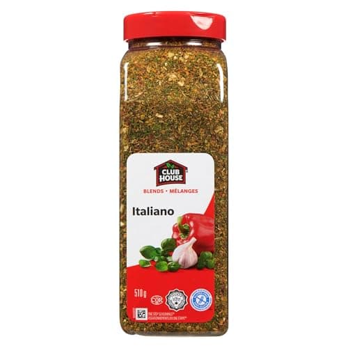 Club House, Quality Natural Herbs & Spices, One Step Seasoning, Italiano, 510g (17.99oz), Product of Canada