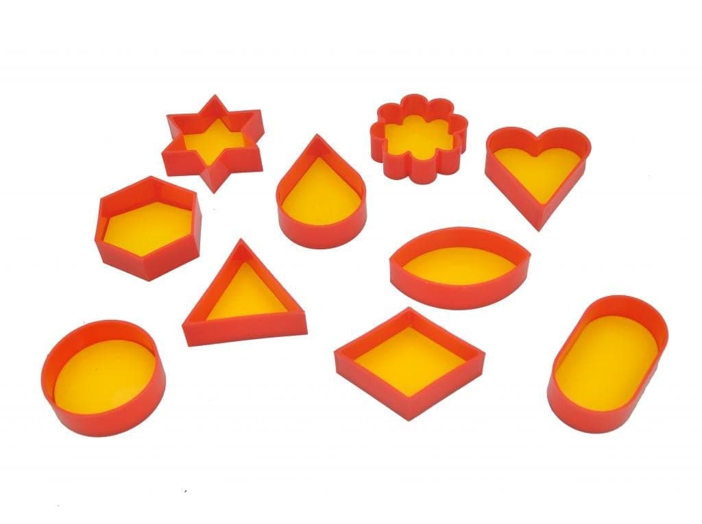 DS Cutlet Shaping Mould | 10pc Combo of Coockie Cutter | Pattice Shaper | 10 Shapes for Biscuit Baking