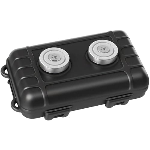 Hairchens Magnetic Key Holders Hidden Under Car, Small, Black, Hide Key Box with Strong Magnet for Storage Key Indoors, Outdoors, Hider Key on the Bottom of Car
