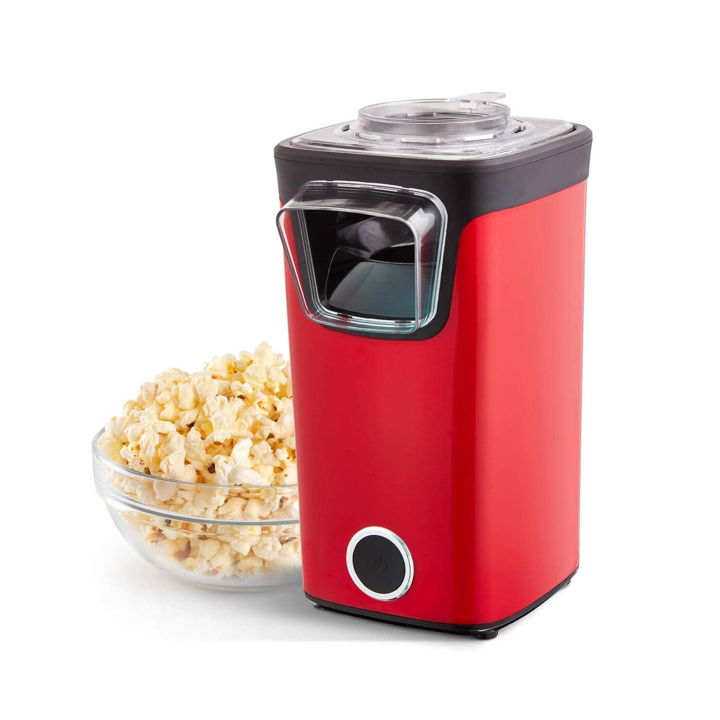 DASH Turbo POP Popcorn Maker with Measuring Cup to Portion Popping Corn Kernels Melt Butter 8 Cup Popcorn Machine Red