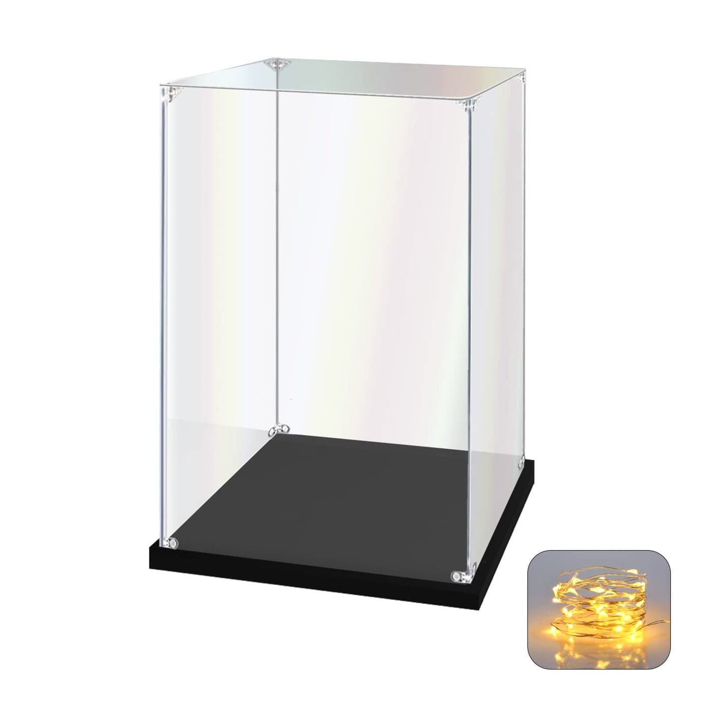 Acrylic Display Case for Collectibles Assemble Clear Acrylic Display Box for Lego Alternative Glass Case for Display Figures Doll Toys Home Storage8x8x12 inch 20x20x30 cm