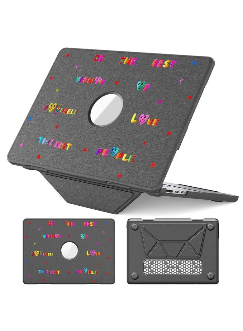 Compatible with MacBook Air 13.6-inch Cooling Case for M2 A2681/M3 A3113/M4 A3240 Leather Stand Magnetic Full-Cover Protective Case Drop-Proof u0026 Scratch-Resistant