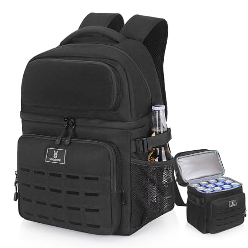 VS VOGSHOW Insulated Double Deck Cooler Backpack for Men Women 36 Cans Large Leakproof Cooler Bag for Camping Hiking Picnic Fishing Beach Travel