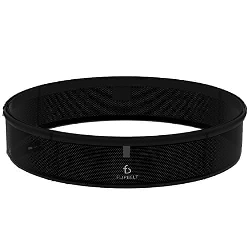FlipBelt Lightweight Running Air Belt Fitness and Running Fanny Pack for Women and Men Non Chafing Waist Band Pack for Phone Keys Money Moisture Wicking Storage Belt USA Company