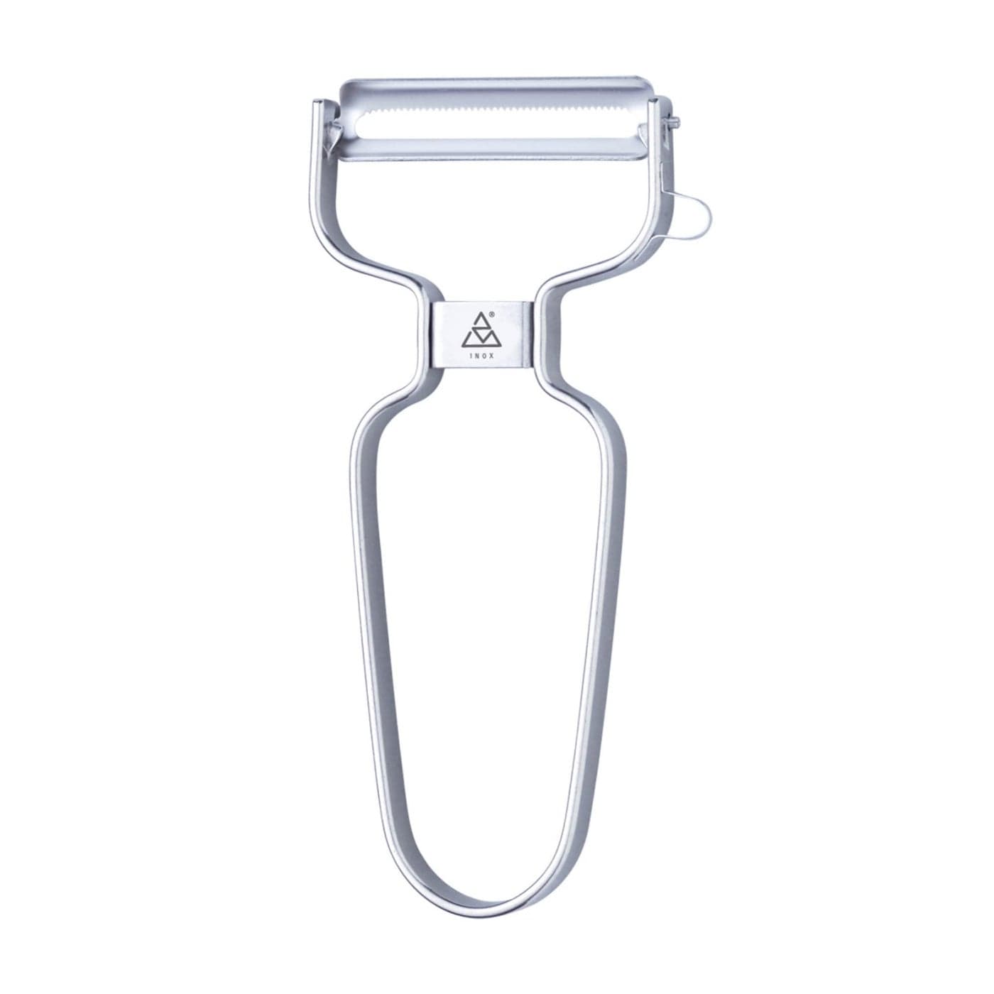 triangle YPeeler 2 in 50 mm Stainless Steel Horizontal Serrated Blade Peeler for Fruits Vegetables Ergonomic Handle Dishwasher Safe Made in Germany