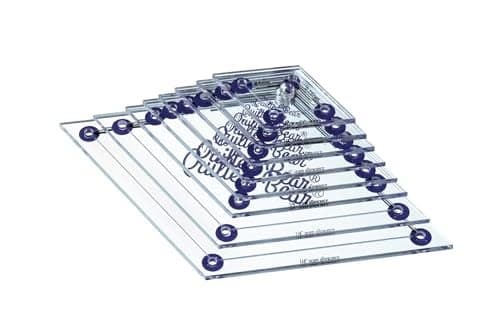 The Quilted Bear Diamond Quilting Templates 8 Clear NonSlip Acrylic Quilt Templates for Precise Fabric Cutting StressFree Machine Quilting Ideal for Quilt Sewing Supplies 3