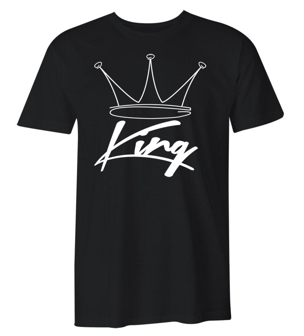 King and Queen Matching Couple T Shirts (S, Men-King)