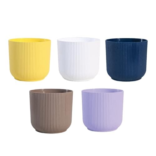 UGAOO Ibiza Pots for Home Planters, Decor, Garden Multicolour | Suitable for Home Indoor & Outdoor Gardening Plants (Ibiza Pots Pack of 5)