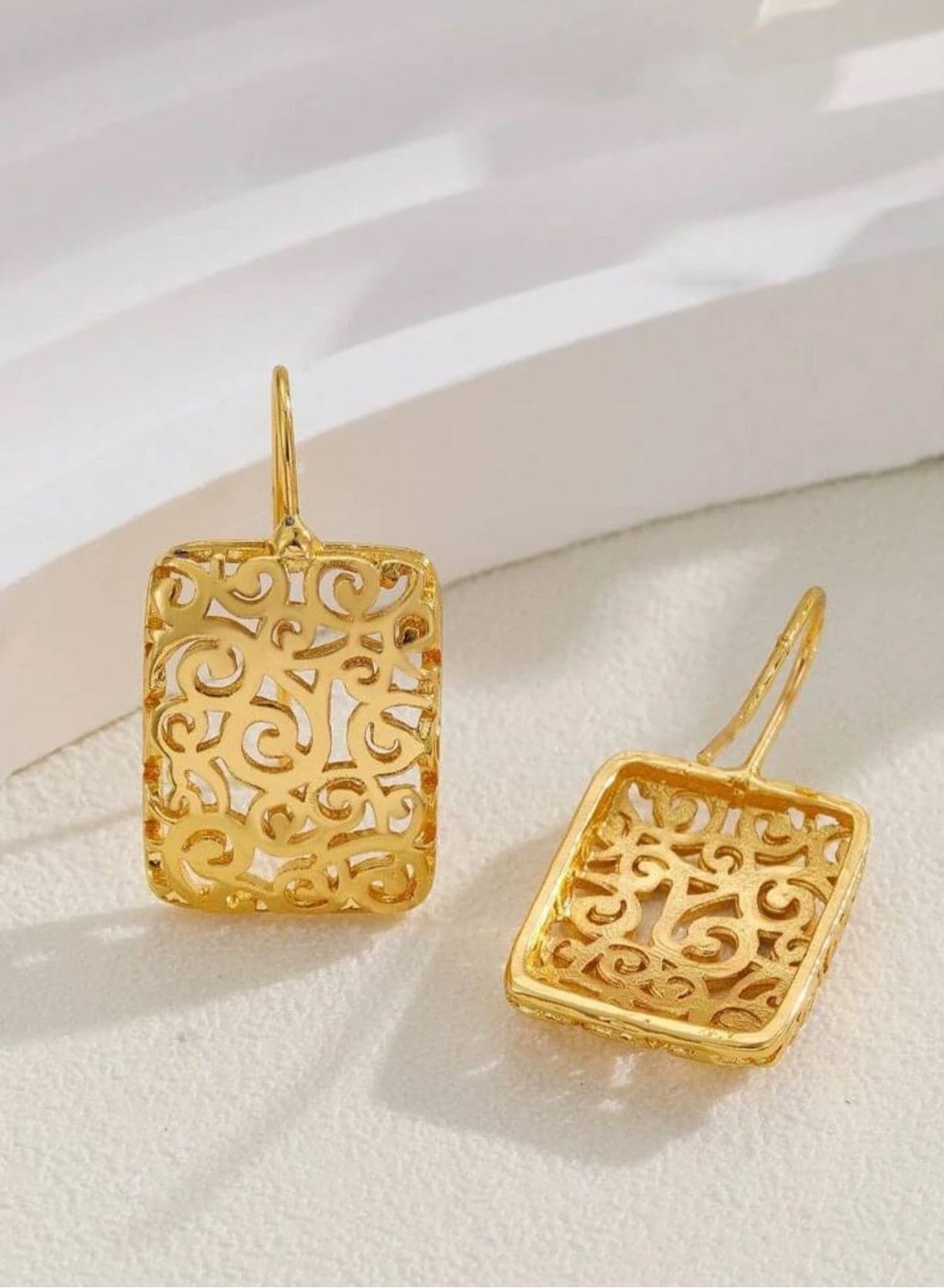 Elegant 21k Gold Plated Earrings For Women