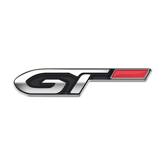 AutoBizarre 3D Raised Silver Black GT Metal Monogram Emblem Badge Sticker for All Cars & Bikes