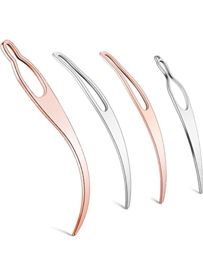 4 Pieces Sisterlock Retighten Tool Dreadlock Tool for Hair Dreadlock Crochet Needle Loc Crochet Needle for Hair Extensions Styling Loc MaintenanceRose Gold Silver